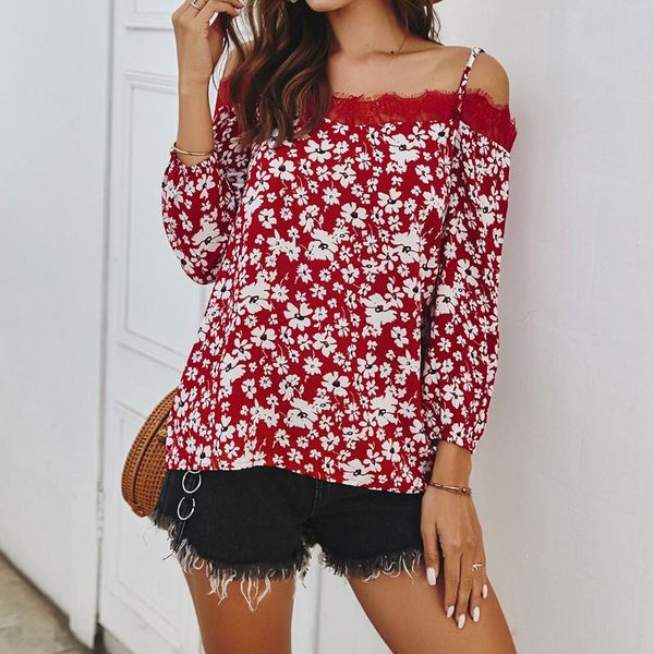 women vest off shouder floral printed lace patchwork fashion tank long sleeve blouse camis summer, White
women vest off shouder floral printed lace patchwork fashion tank long sleeve blouse camis summer, White