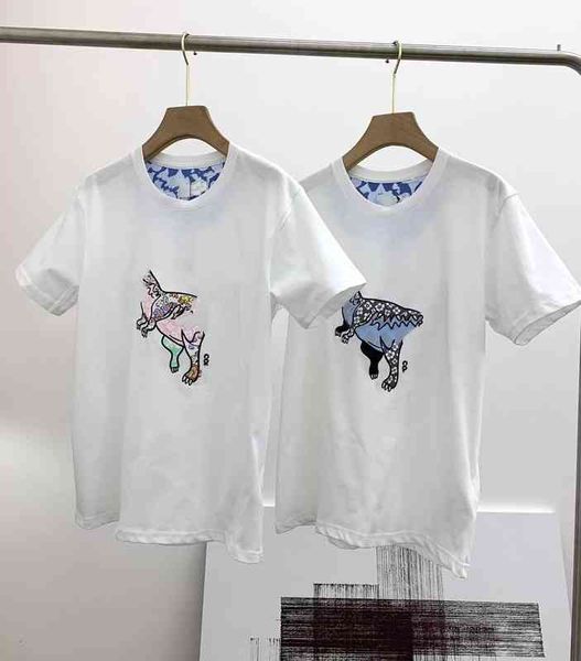 spring and summer new cartoon dinosaur embroidery printing cute aging round neck casual couple t-shirt clothing sale, White;black
spring and summer new cartoon dinosaur embroidery printing cute aging round neck casual couple t-shirt clothing sale, White;black