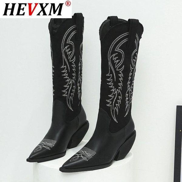 2020 autumn winter new embroider embroidery pointed toe thick heel high tube snow lady's leather boots popular women's shoes, Black
2020 autumn winter new embroider embroidery pointed toe thick heel high tube snow lady's leather boots popular women's shoes, Black