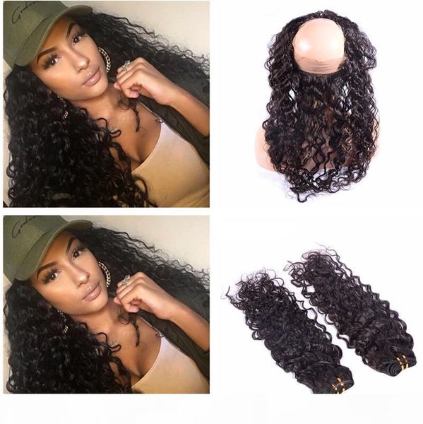 9a brazilian deep wave wavy 360 lace frontal closure with bundles water wave human hair with 360 full frontal lace band closure, Black;brown
9a brazilian deep wave wavy 360 lace frontal closure with bundles water wave human hair with 360 full frontal lace band closure, Black;brown