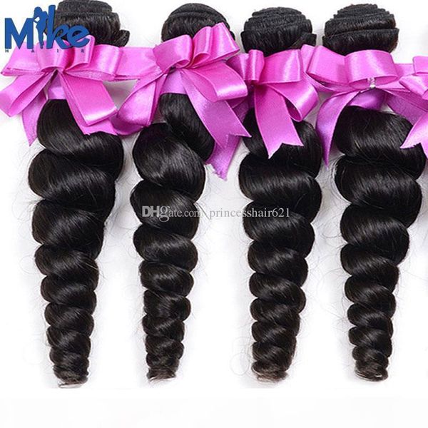 mikehair 4 bundles malaysian loose wave hair 100g peruvian malaysian indian virgin hair weave remy brazilian human hair extensions, Black
mikehair 4 bundles malaysian loose wave hair 100g peruvian malaysian indian virgin hair weave remy brazilian human hair extensions, Black