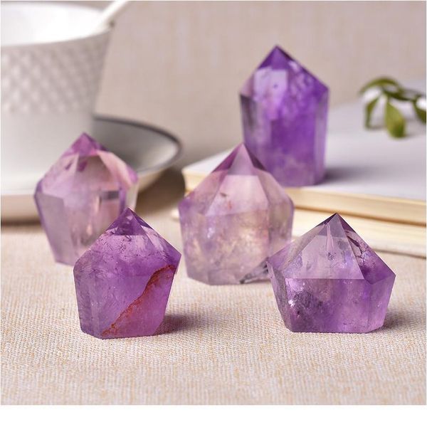 1pc natural amethyst point wand quartz crystal reiki healing crystal energy stone tower handmade home decor pyramid o qylkhe, Black
1pc natural amethyst point wand quartz crystal reiki healing crystal energy stone tower handmade home decor pyramid o qylkhe, Black