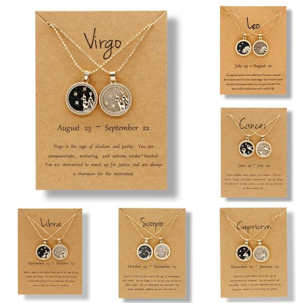 women's elegant zodiac sign 12 costellation necklaces pendants charm gold color choker necklace gift for women girl dropshipping, Silver
women's elegant zodiac sign 12 costellation necklaces pendants charm gold color choker necklace gift for women girl dropshipping, Silver