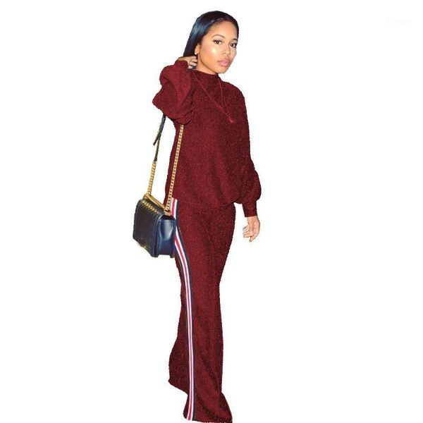 2019 casualwomen gold sparkly two piece sets letter full sleeve and black red striped long pant suits1, White
2019 casualwomen gold sparkly two piece sets letter full sleeve and black red striped long pant suits1, White