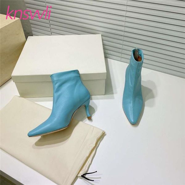 high heels ankle boots for women pointed toe leather stretch boots brand women shoes kitten heel slim short woman, Black
high heels ankle boots for women pointed toe leather stretch boots brand women shoes kitten heel slim short woman, Black
