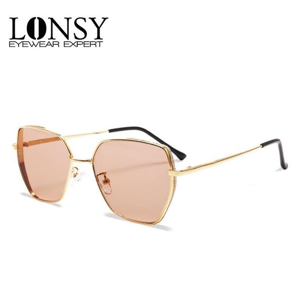 lonsy 2020 new design polygon sunglasses men women metal vintage sun glasses for female, White;black
lonsy 2020 new design polygon sunglasses men women metal vintage sun glasses for female, White;black