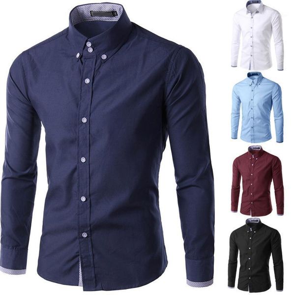 men's casual shirts men's slim fit pure color recreational button long sleeve blouses social business single-breasted yl51, White;black
men's casual shirts men's slim fit pure color recreational button long sleeve blouses social business single-breasted yl51, White;black