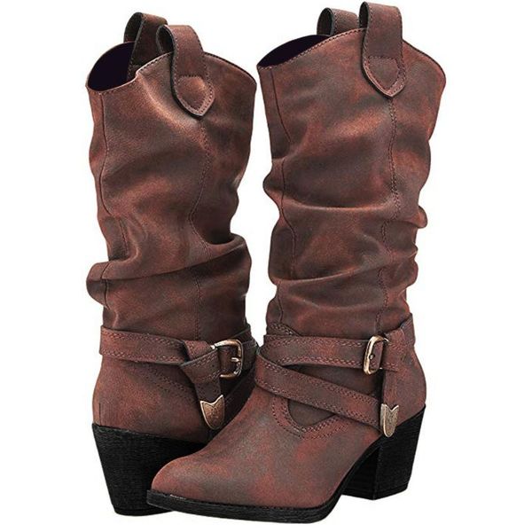 women's boots winter womens leather cross strap knee-high buckle shoe cowboy low-heeled slip-on boots classic women winter, Black
women's boots winter womens leather cross strap knee-high buckle shoe cowboy low-heeled slip-on boots classic women winter, Black