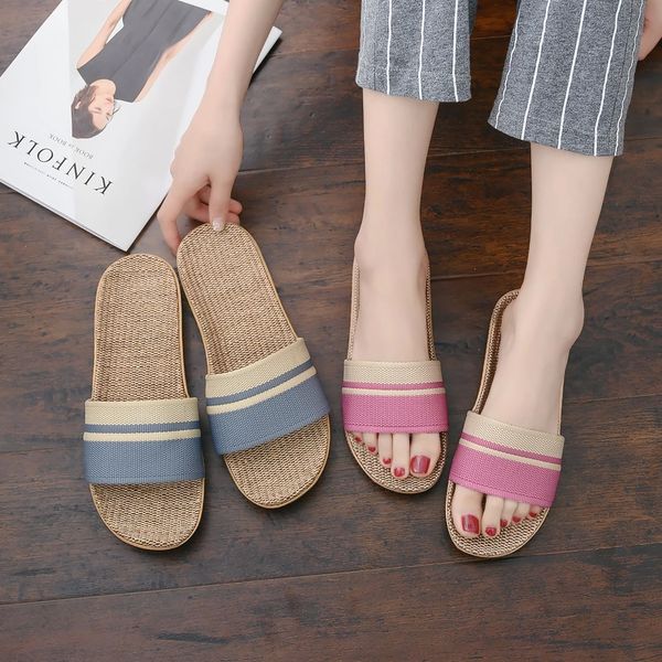 female flax slippers lovers fashion home slides breathable anti-slip indoor flat shoes woman men house floor slipper sh021403 #kv2e, Black
female flax slippers lovers fashion home slides breathable anti-slip indoor flat shoes woman men house floor slipper sh021403 #kv2e, Black