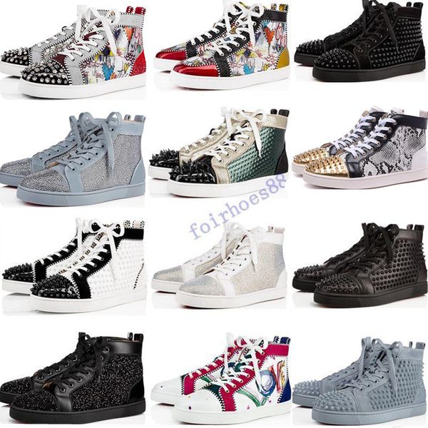 2020 new red bottoms shoes men women studded spikes platform sneakers vintage genuine leather casual rivet sneaker 36-47, Black
2020 new red bottoms shoes men women studded spikes platform sneakers vintage genuine leather casual rivet sneaker 36-47, Black