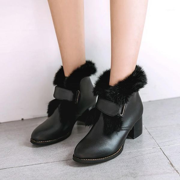 boots big size 11 12 13 14 round-headed, thick-heeled, high-heeled magic sticker, short-tube square-heeled fashion boots1, Black 
boots big size 11 12 13 14 round-headed, thick-heeled, high-heeled magic sticker, short-tube square-heeled fashion boots1, Black