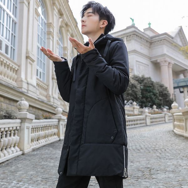 2019 new winter coat korean fashion tooling medium length down cotton padded jaet men's, Black
2019 new winter coat korean fashion tooling medium length down cotton padded jaet men's, Black