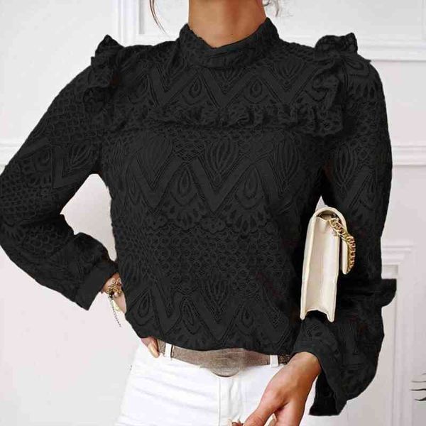 autumn women elegant long sleeve lace ruffle blouse hollow out office shirt womens clothing ropa de mujer, White
autumn women elegant long sleeve lace ruffle blouse hollow out office shirt womens clothing ropa de mujer, White