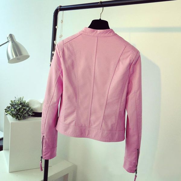 women's leather & faux autumn jacket women clothes 2021 coat female pu korean pink veste cuir femme zt4540, Black
women's leather & faux autumn jacket women clothes 2021 coat female pu korean pink veste cuir femme zt4540, Black