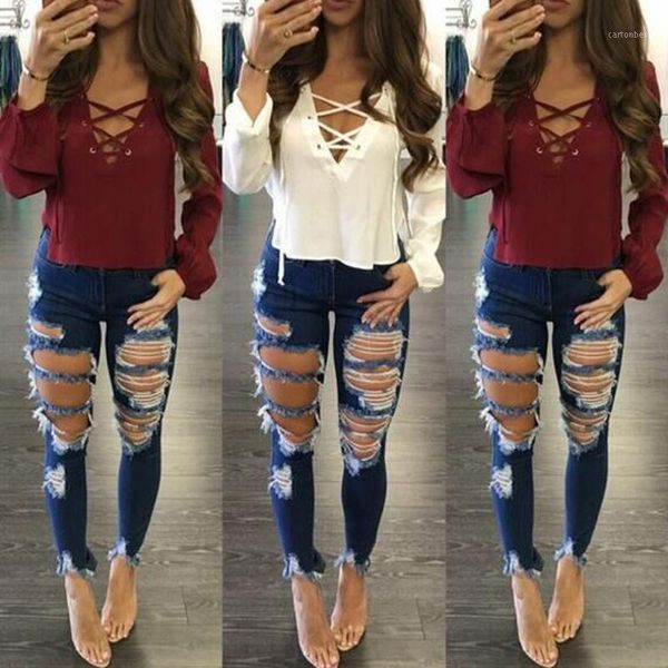 women's jeans jean femme lady high waisted skinny hole denim stretch slim pants calf length vaqueros mujer#guahao1, Blue 
women's jeans jean femme lady high waisted skinny hole denim stretch slim pants calf length vaqueros mujer#guahao1, Blue