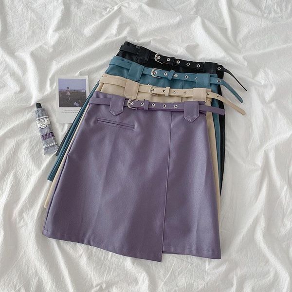 autumn & winter women fashion solid belt pocket pu leather miniskirt urban ladies high waist above knee a-line short skirt1, Black
autumn & winter women fashion solid belt pocket pu leather miniskirt urban ladies high waist above knee a-line short skirt1, Black