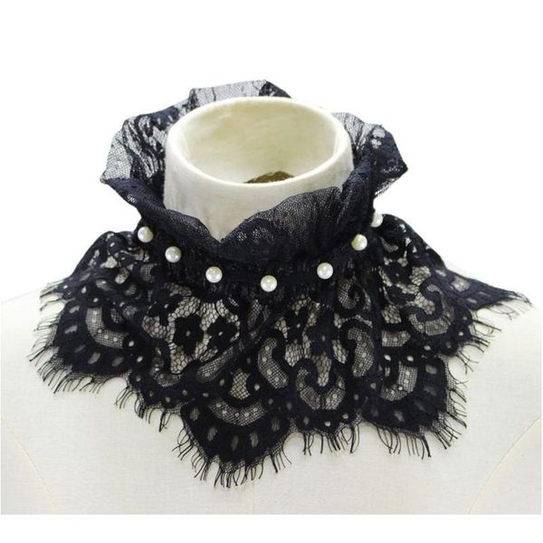pleated ruffles stand fake collar crochet lace imitation pearl necklace choker tie for women wedding par qylwxg, Blue;red
pleated ruffles stand fake collar crochet lace imitation pearl necklace choker tie for women wedding par qylwxg, Blue;red