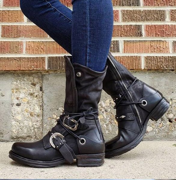 boots women's fashion temperament double row belt buckle cavalier comfortable and durable shoes personality1, Black
boots women's fashion temperament double row belt buckle cavalier comfortable and durable shoes personality1, Black