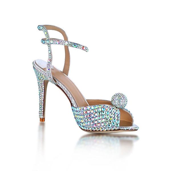 sandals summer multi reflecting crystal full drill wedding women bling rhinestone ball thin heels ankle strap high, Black
sandals summer multi reflecting crystal full drill wedding women bling rhinestone ball thin heels ankle strap high, Black