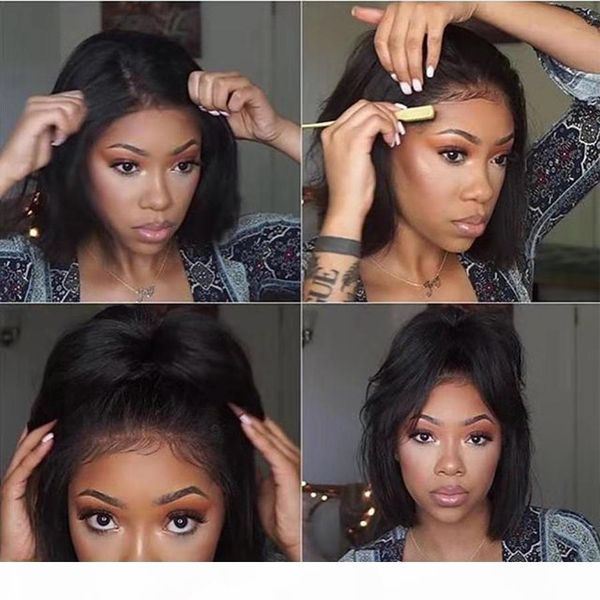 14 inch short bob lace wig synthetic lace front wigs heat resistant glueless synthetic straight hair weave lace wigs for black women, Black;brown 
14 inch short bob lace wig synthetic lace front wigs heat resistant glueless synthetic straight hair weave lace wigs for black women, Black;brown