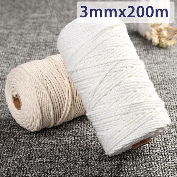 3mmx200m natural beige white cotton twisted cord rope craft macrame string handmade decorative accessories1, Black;white
3mmx200m natural beige white cotton twisted cord rope craft macrame string handmade decorative accessories1, Black;white