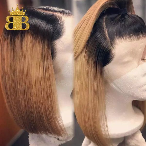 180% honey blonde 13x4 ombre lace front human hair wigs t1b/27 brazilian remy hair short bob wig black root bleached knots bib, Black;brown
180% honey blonde 13x4 ombre lace front human hair wigs t1b/27 brazilian remy hair short bob wig black root bleached knots bib, Black;brown