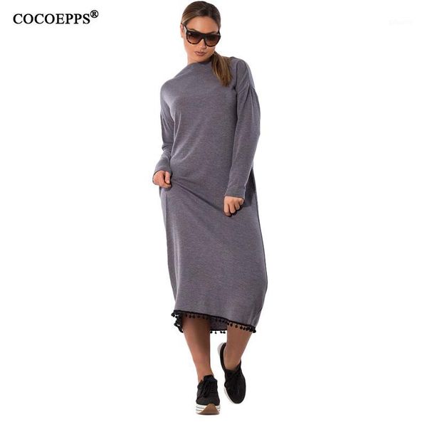 cocoepps 2018 spring plus size women dress loose casul tassel dress big size long winter maxi black women vestidos 5xl 6xl1, White;black
cocoepps 2018 spring plus size women dress loose casul tassel dress big size long winter maxi black women vestidos 5xl 6xl1, White;black