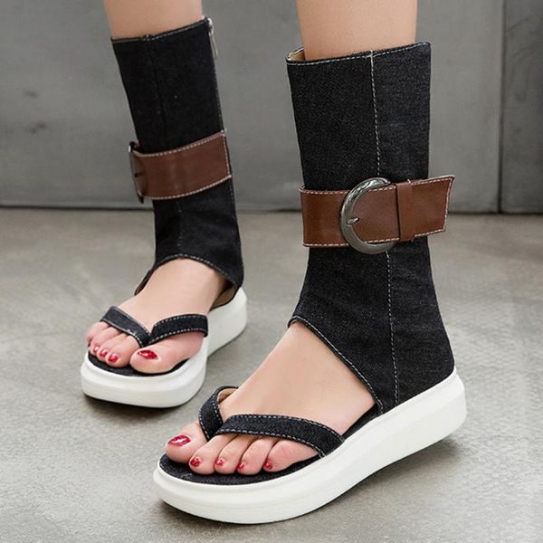 women's flip-flops 2020 ladies casual thick-soled roman sandals side zipper buckle lady sandals platform buckle leather shoes, Black
women's flip-flops 2020 ladies casual thick-soled roman sandals side zipper buckle lady sandals platform buckle leather shoes, Black