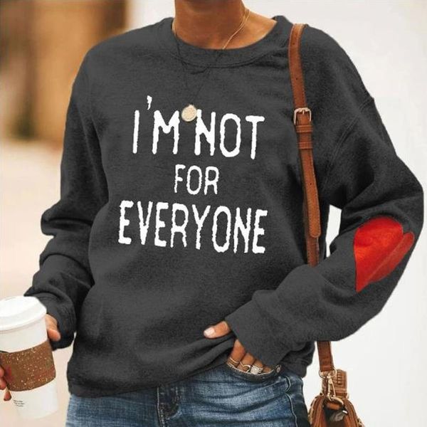 women's hoodies & sweatshirts women winter autumn love pattern sleeve letter print sweatshirt pullover warm casual loose hooded, Black