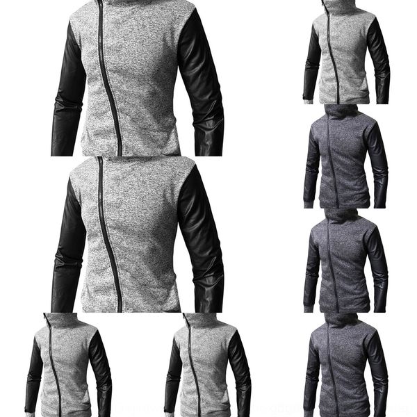 sl8cj autumn and zipper new irregular zipper fashionable casual men's european-sized winter turtleneck sweater cardigan sweaterleather, Black
sl8cj autumn and zipper new irregular zipper fashionable casual men's european-sized winter turtleneck sweater cardigan sweaterleather, Black