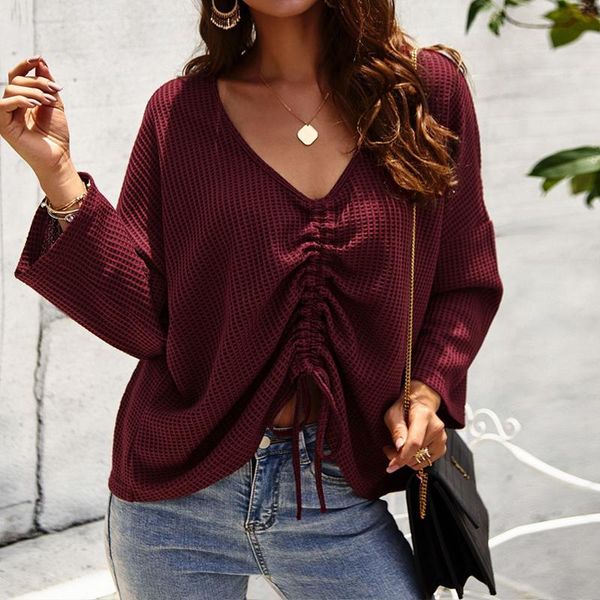 ladies knitted shirts 2020 autumn new fashion drawstring long sleeve blouse casual loose sweater elegant v-neck knitwear, White
ladies knitted shirts 2020 autumn new fashion drawstring long sleeve blouse casual loose sweater elegant v-neck knitwear, White