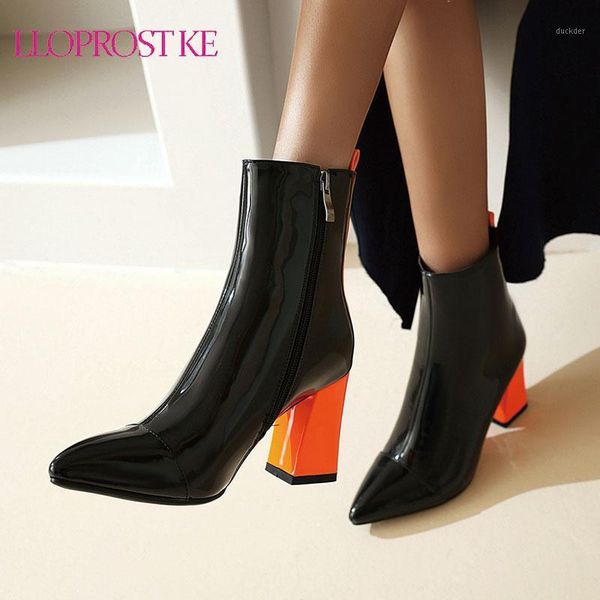 lloprost ke mixed colors high heel ankle boots 2021 autumn women boots patent leather fashion pointed toe zipper winter1, Black
lloprost ke mixed colors high heel ankle boots 2021 autumn women boots patent leather fashion pointed toe zipper winter1, Black