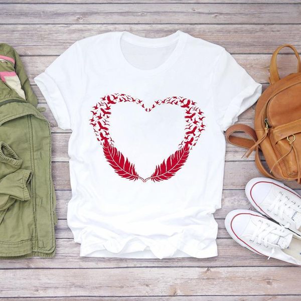 women feather bird cartoon love casual fashion clothes lady t-shirts womens t shirt ladies graphic female tee t-shirt, White
women feather bird cartoon love casual fashion clothes lady t-shirts womens t shirt ladies graphic female tee t-shirt, White
