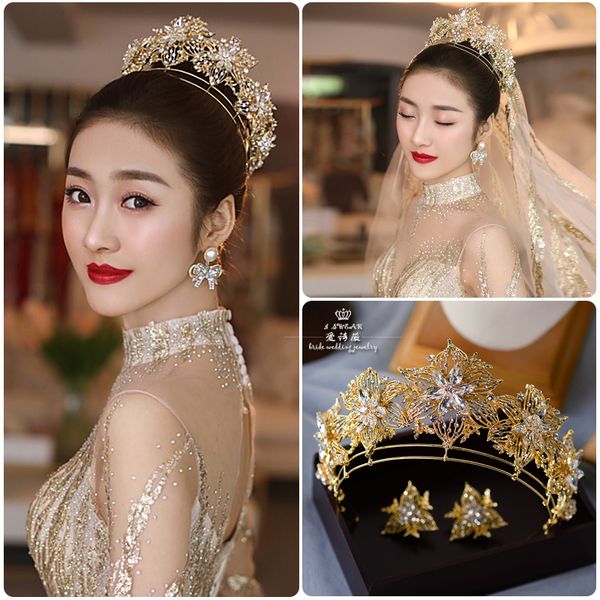 aisiwei european alloy water diamond hair ornament bride wedding dress crown studio modeling headdress accessories, Silver
aisiwei european alloy water diamond hair ornament bride wedding dress crown studio modeling headdress accessories, Silver