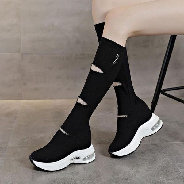 2020 new fashion thigh high women solid colors spring autumn elastic socks boots casual shoes female p5283-1, Black
2020 new fashion thigh high women solid colors spring autumn elastic socks boots casual shoes female p5283-1, Black