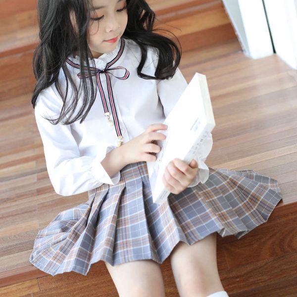 child girl's school children's foreign sle parent pleated little girl skirt, Blue
child girl's school children's foreign sle parent pleated little girl skirt, Blue
