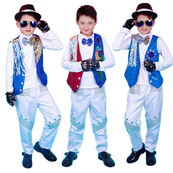 jazz dance costume boys festival outfit childrens day performance sequins fringe vest jacket hiphop pant catwalk stage costumes, Black;red
jazz dance costume boys festival outfit childrens day performance sequins fringe vest jacket hiphop pant catwalk stage costumes, Black;red