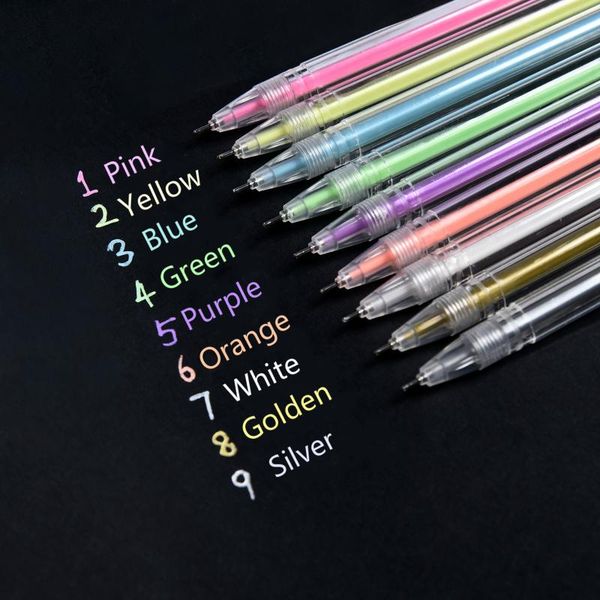 9pcs/lot 0.6mm white ink color p gel pen stationery office learning cute scrapbooking pen gift for kids, Blue;orange
9pcs/lot 0.6mm white ink color p gel pen stationery office learning cute scrapbooking pen gift for kids, Blue;orange
