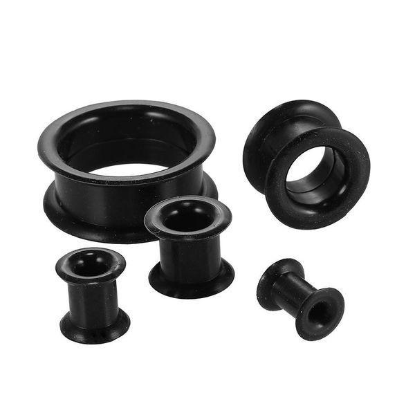 1pair 3-40mm sile black flexible double flared ear plugs tunnels ear gauge expander stretcher earlets earrings for ear pierc q sqctah, Silver
1pair 3-40mm sile black flexible double flared ear plugs tunnels ear gauge expander stretcher earlets earrings for ear pierc q sqctah, Silver