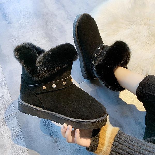on slip snow boots women shoes woman 2020 new comfortable faux fur warm plush winter boots thick bottom plus size ankle, Black
on slip snow boots women shoes woman 2020 new comfortable faux fur warm plush winter boots thick bottom plus size ankle, Black