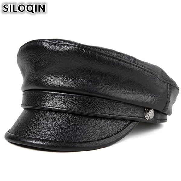 wide brim hats siloqin genuine leather hat cowhide sheepskin army for men women fashion brands flat cap autumn women's caps, Blue;gray
wide brim hats siloqin genuine leather hat cowhide sheepskin army for men women fashion brands flat cap autumn women's caps, Blue;gray
