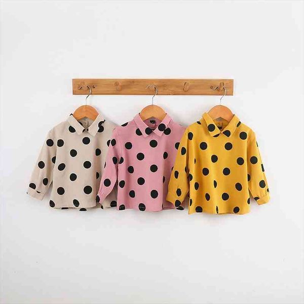 toddler girls blouse kids long sleeve shirt for girl polka dot spring autumn cotton lapel korean little girls clothing, White;black
toddler girls blouse kids long sleeve shirt for girl polka dot spring autumn cotton lapel korean little girls clothing, White;black