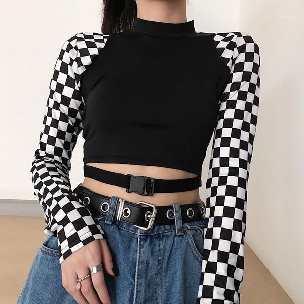ins harajuku slim crop female patchwork plaid long sleeve t-shirts women's clothing fashion brand o-neck tees hipster new1, White
ins harajuku slim crop female patchwork plaid long sleeve t-shirts women's clothing fashion brand o-neck tees hipster new1, White