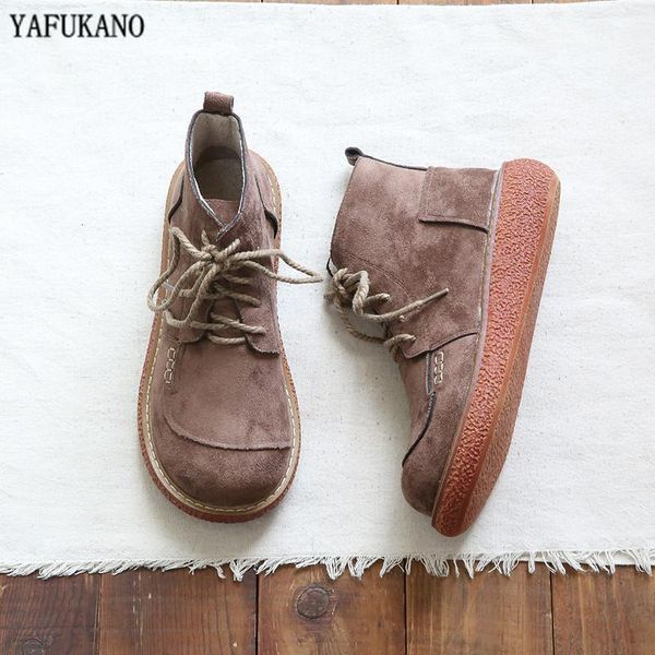 literary retro suede round toe lace-up thick-soled big head shoes handmade casual short boots mori harajuku women ankle boots, Black
literary retro suede round toe lace-up thick-soled big head shoes handmade casual short boots mori harajuku women ankle boots, Black