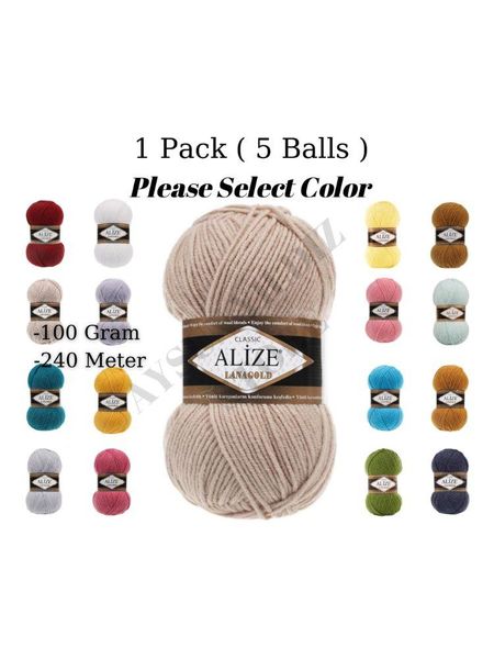 yarn thread 1 pack ( 5 balls ) alize lanagold hand knitting %49 wool %51 acrylic crochet tool kit, Black;white
yarn thread 1 pack ( 5 balls ) alize lanagold hand knitting %49 wool %51 acrylic crochet tool kit, Black;white