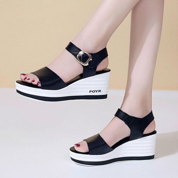 wgznyn summer new shoes woman leather high heel wedge female sandals sponge cake with open toe thick female shoes sneakers w004 y200702, Black
wgznyn summer new shoes woman leather high heel wedge female sandals sponge cake with open toe thick female shoes sneakers w004 y200702, Black