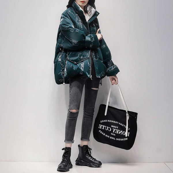 2020 mid long down cotton padded jacket for in womens winter parka coats new korean loose cocoon style, Black
2020 mid long down cotton padded jacket for in womens winter parka coats new korean loose cocoon style, Black