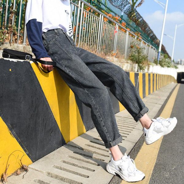 women's jeans 2021 winter autumn vintage high waist straight pant for women office lady loose female denim zipper harem s179, Blue
women's jeans 2021 winter autumn vintage high waist straight pant for women office lady loose female denim zipper harem s179, Blue