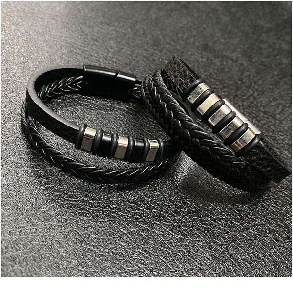 junwei new woven bracelet fashion trend hand jewelry three-layer leather striped cool bracelet ju jlllen
junwei new woven bracelet fashion trend hand jewelry three-layer leather striped cool bracelet ju jlllen