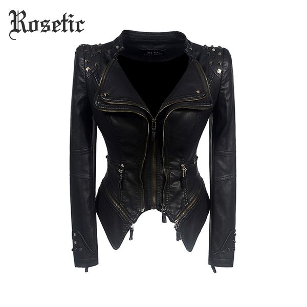 rosetic jacket women faux leather pu jacket winter autumn black motorcycle jacket outerwear gothic faux leather coats chaqueta 201030
rosetic jacket women faux leather pu jacket winter autumn black motorcycle jacket outerwear gothic faux leather coats chaqueta 201030